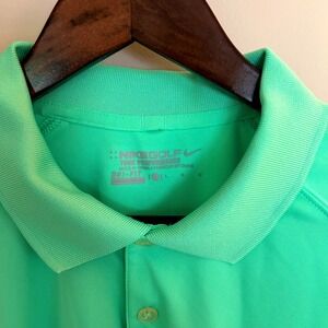 Nike Golf Tour Performance Dri Fit Polo Shirt Mens Large Neon Green Golf Classic